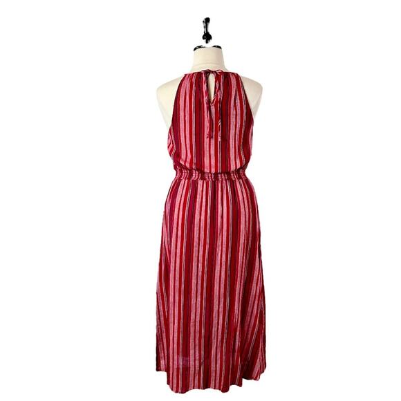 Universal Thread Target Maxi Dress Halter Neck Cotton Red Stripe Women’s 0X - Picture 4 of 12